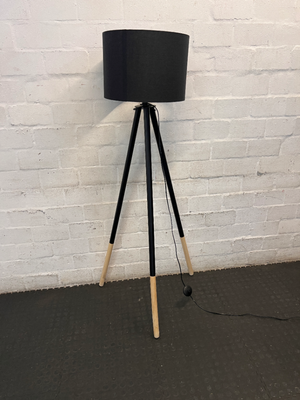 Modern Minimalist Tripod Floor Lamp with Black Shade - 2ndhandwarehouse.com