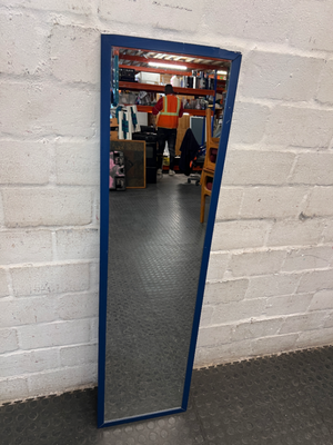 Modern Rectangular Mirror with Blue Frame