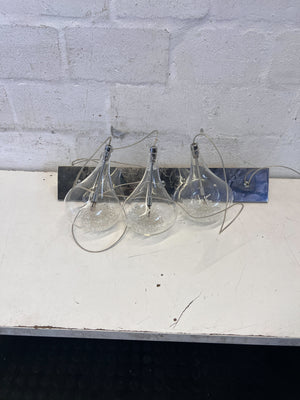 Modern Teardrop Glass Pendant Wall Sconce with Beads