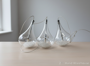 Modern Teardrop Glass Pendant Wall Sconce with Beads
