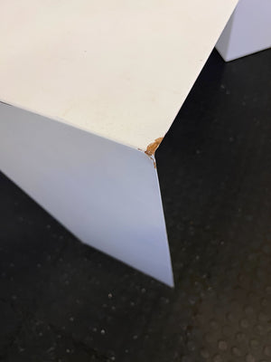 Modern White Console Table with Minor Scratches