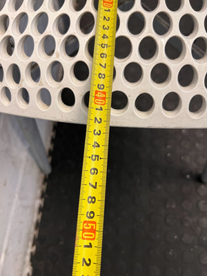 Modern White Perforated Plastic Chair with Metal Legs