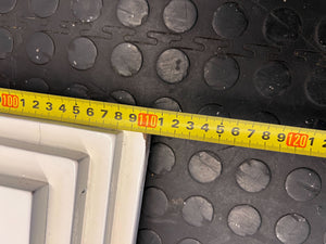 Modern White Table Top with Center Glass Slot (Glass Missing)