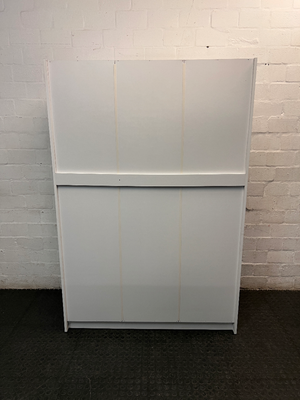 Modern White Three-Door Wardrobe