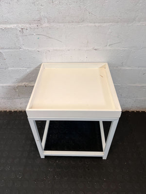 Modern White Tray Top Accent Table ✨ - 2ndhandwarehouse.com