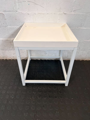 Modern White Tray Top Accent Table ✨ - 2ndhandwarehouse.com