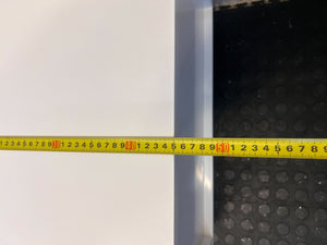 Modern White Two-Drawer Storage Chest with Minor Scratches