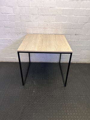 Modern Wood-Look & Metal Accent Table