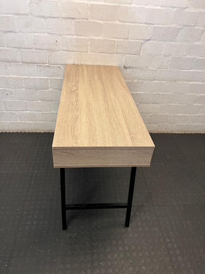 Modern Wood and Metal Office Desk with Storage Cubbies - 2ndhandwarehouse.com