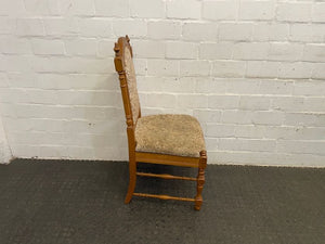 Oak Floral Cushioned Dining Room Chair (No Arm Rests) - PRICE DROP - 2ndhandwarehouse.com