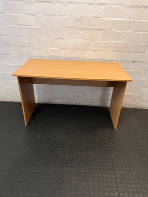 Oak-Tone Simple Office Desk — Paint Droplets on S - 2ndhandwarehouse.com