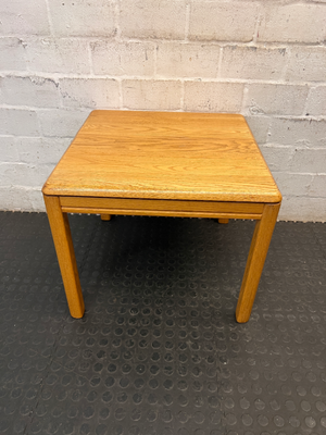Oak Wood Square Side Table — Used; Fair C - 2ndhandwarehouse.com