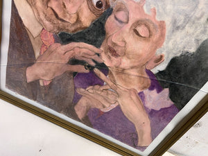 Charming Framed Artwork of Couples in Love - Vintage Style - 2ndhandwarehouse.com