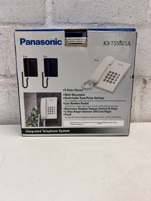 Panasonic KX-TS500SA Desk Phone - Discoloured Handset, Sold As-Is - 2ndhandwarehouse.com