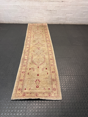 Persian-Style Ornamental Hallway Runner Carpet — Very Good Condition