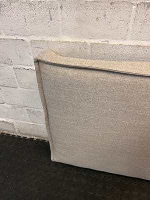 Plain Upholstered Double Headboard in Light Grey Fabric - 2ndhandwarehouse.com