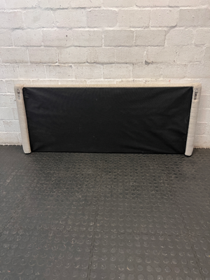Plain Upholstered Double Headboard in Light Grey Fabric - 2ndhandwarehouse.com