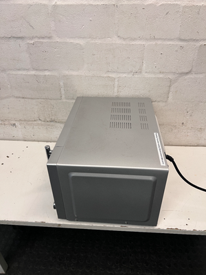 Platinum Metallic Silver Mirror Finish Microwave — Working Order; Used Condition