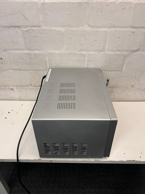 Platinum Metallic Silver Mirror Finish Microwave — Working Order; Used Condition