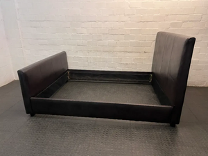 Queen Upholstered Faux Leather Bed Frame