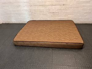Quilted Brown Foam Double Mattress — Good Used Condition