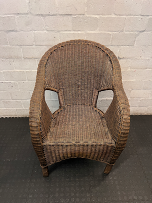 Rattan Tub Chair - Fair Condition - 2ndhandwarehouse.com
