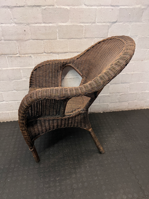 Rattan Tub Chair - Fair Condition - 2ndhandwarehouse.com