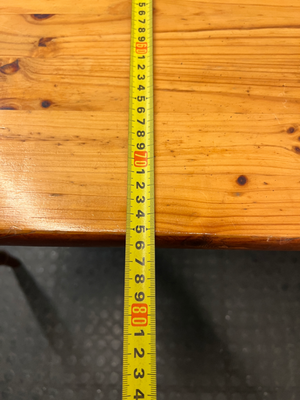 Rectangular Wooden Dining Table with Turned Legs — Fair Used Condition