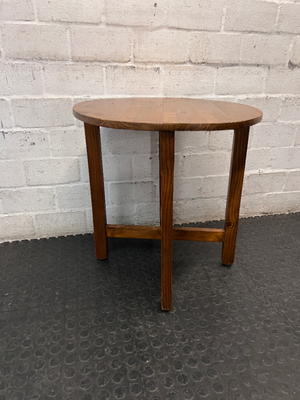 Round Pine Coffee Side Table