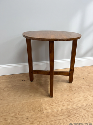 Round Pine Coffee Side Table