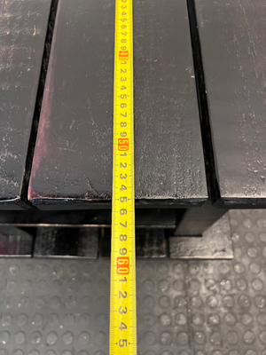 Rustic Black Wooden Side Table - Fair Condition (Visible Scuffs) - 2ndhandwarehouse.com