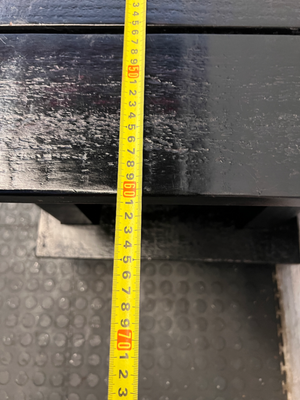 Rustic Black Wooden Side Table - Fair Condition (Visible Scuffs) - 2ndhandwarehouse.com