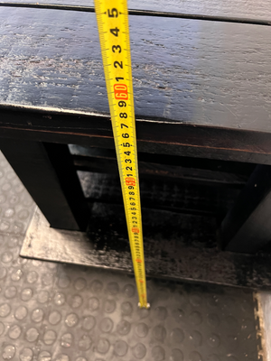 Rustic Black Wooden Side Table - Fair Condition (Visible Scuffs) - 2ndhandwarehouse.com