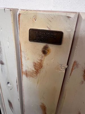 Rustic Chic Wooden Accent Chair with Yellow Cushion