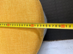 Rustic Chic Wooden Accent Chair with Yellow Cushion