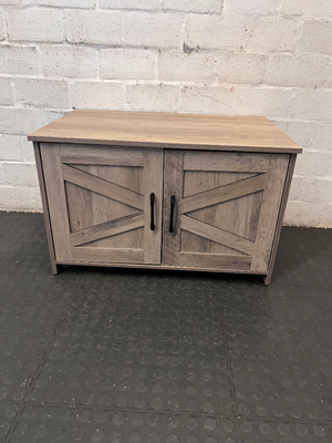 Rustic Grey Wood-Look Cat Litter Box Enclosure Cabinet - 2ndhandwarehouse.com
