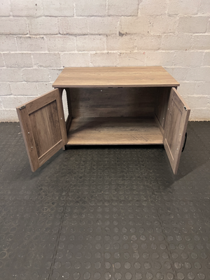 Rustic Grey Wood-Look Cat Litter Box Enclosure Cabinet - 2ndhandwarehouse.com