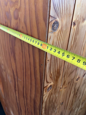 Rustic Pine Display & Storage Cabinet with Glass Doors