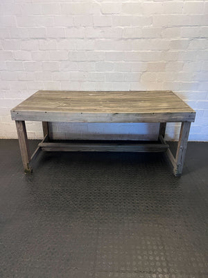 Rustic Reclaimed Wood Dining or Utility Table not to good - 2ndhandwarehouse.com