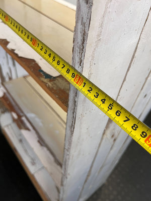 Rustic Shabby Chic Wooden Bookshelf | Distressed White Display Unit 2m x 80 x 40cm