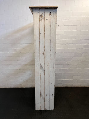 Rustic Shabby Chic Wooden Bookshelf | Distressed White Display Unit 2m x 80 x 40cm