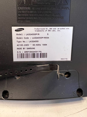 Samsung 32" Black LED TV with Remote – TV Has Lines on the Screen wall mounted no stand