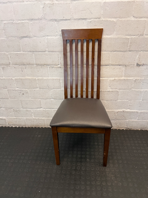 Set of 5 High-Back Slat Dining Chairs - Minor Wear & Scuffs - 2ndhandwarehouse.com
