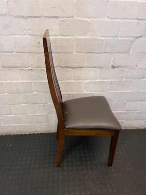 Set of 5 High-Back Slat Dining Chairs - Minor Wear & Scuffs - 2ndhandwarehouse.com