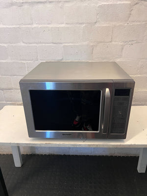 Sharp Stainless Steel Microwave Oven - Modern Kitchen Essential - 2ndhandwarehouse.com