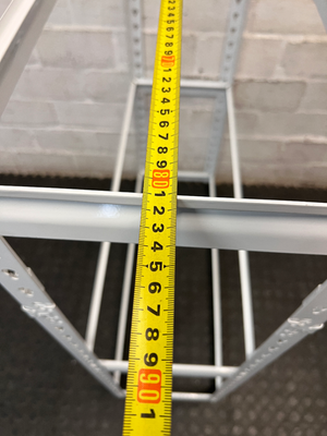 Silver Industrial Metal Shelving Frame — Good Working Order