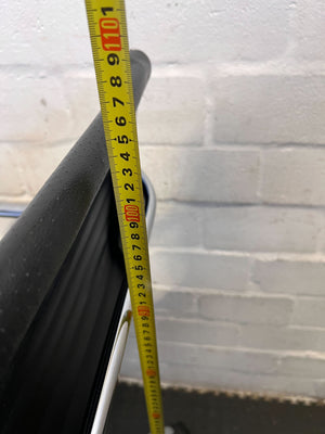 Sleek Black Office Chair with Chrome Accents – Minor Wear