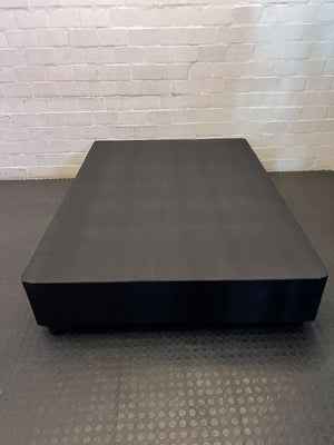 Sleek Black Platform Double Bed Base
