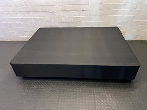 Sleek Black Platform Double Bed Base