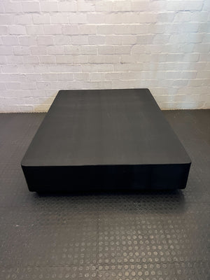 Sleek Black Platform Double Bed Base